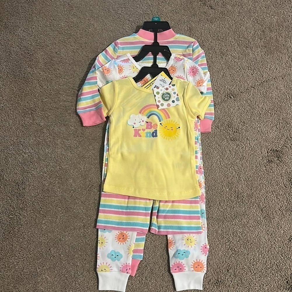 Girls 5-Pieces Toddler Pajamas Sets size 18